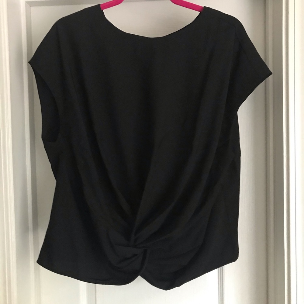 JCrew 365 crepe twist front top, XL